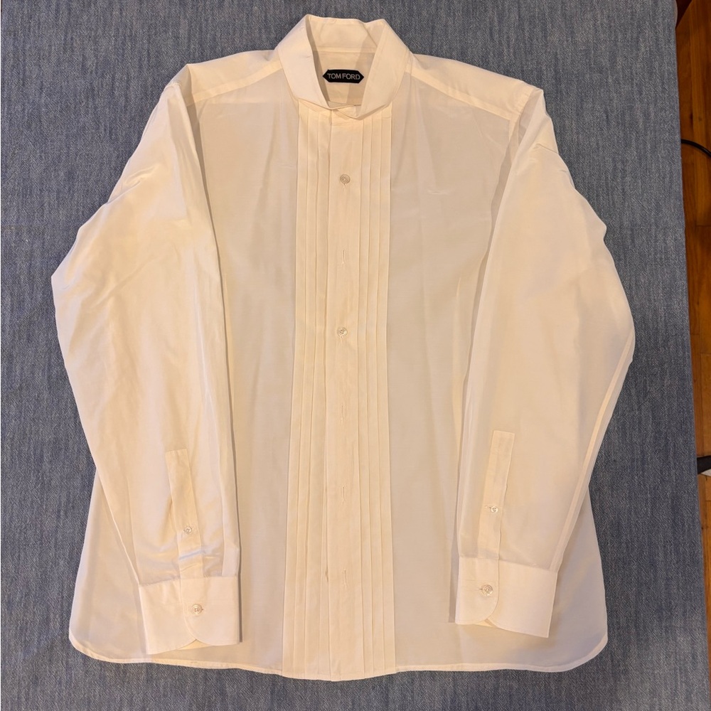 Tom Ford Men's Cream Dress Shirt